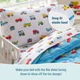 thumbnail image 5 of Wildkin Kids 4 Pc Toddler Microfiber Bed in a Bag for Boys & Girls (Trains, Planes & Trucks Blue), 5 of 7