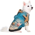 thumbnail image 2 of Fotbe Shells and Starfish Sudadera con Estampado para Perros Pequeños – Suéter con Capucha para Mascotas, Tela Suave de Forro Polar con Bolsillo-X-Large, 2 of 7