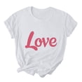 thumbnail image 2 of Goodtrade8 Valentines Womens Shirts Cute Plus Size Girls Valentine Pullover Graphic Short Sleeve for Girlfriend Tops for Women, 2 of 5