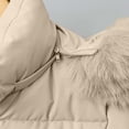 thumbnail image 6 of Levmjia Women's Faux Fur Hooded Puffer Jacket Lined Warm Winter Coat Zip Up Quilted Outerwear with Pockets, 6 of 9
