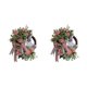 thumbnail image 2 of Wosthever Easter Spring Wreath Pink Rose with Bowknot for Home Decoration estilo A 2Conjunto, 2 of 6