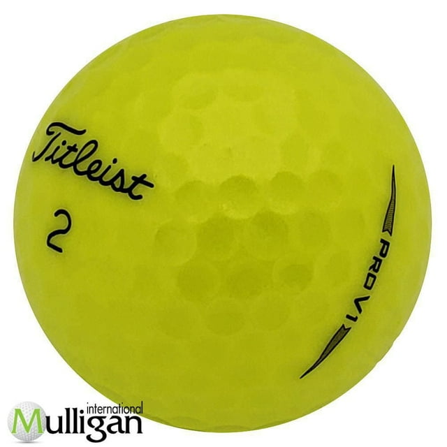 Mulligan - 60 Titleist ProV1 2020 5A Recycled Used Golf Balls, Yellow