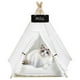 thumbnail image 1 of Tipi para mascotas para gatos y perros, tienda tipi portátil con cojín grueso para gatos o perros pequeños, casa para perros lavable con pizarra, cama interior para mascotas para cachorros, conejos, 1 of 6