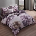 thumbnail image 6 of Bebejan Plum Petal 5 Piece Comforter Set, Queen, Purple, 100% Cotton Sateen, Reversible, All Season, Cozy Comfort, 6 of 12