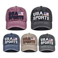 thumbnail image 4 of CYiJun American Flag Hat for Men Women,Funny Adjustable Cotton Embroidered Distressed Baseball Cap, 4 of 5