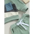 thumbnail image 6 of Inevnen Toddler Baby Boy Clothes Fall Winter Outfits Color Block Hoodie Sweatshirt Tops Jogger Pants Set, 6 of 8