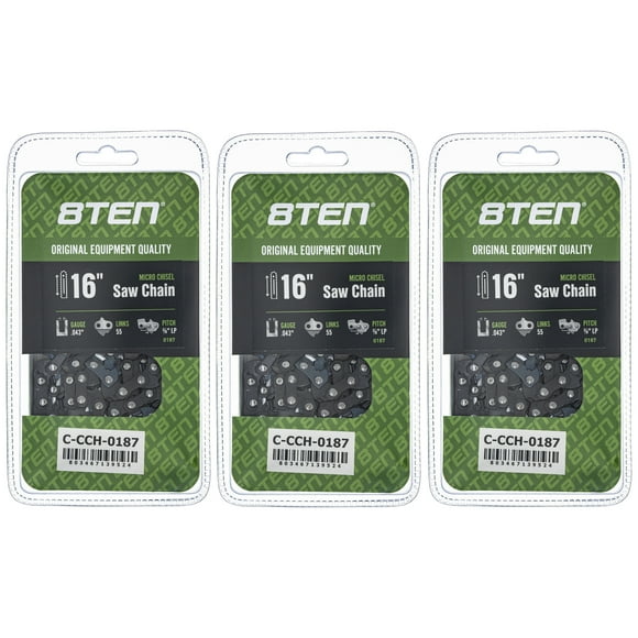Micro Chisel Chainsaw Chain 16 inch .043 3/8 LP 55DL for Stihl MS 170 180 3 Pack 810-CCC2309H