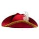 thumbnail image 1 of Sombrero de pirata para Halloween, disfraz elegante, regalo, tocado para fiesta temática pirata, sombrero de bucanero Rojo, 1 of 9