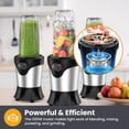 thumbnail image 2 of Suavo Smoothie Blender Licuadora personal portátil de 1100 W para batidos y batidos con 2 tazas y tapas para llevar de 22 oz, incluye molinillo de café portátil y licuadora mezcladora de encimera con, 2 of 5