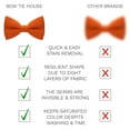 thumbnail image 3 of Men's Classic Pre-Tied Bow Tie Formal Solid Tuxedo, by Bow Tie House (Large, Pumpkin), 3 of 5