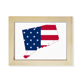 thumbnail image 1 of Connectic usa mapa estrellas tripas bandera forma Escritorio de madera Arte Pintura 6x8 pulgadas marco de foto foto, 1 of 4
