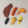 thumbnail image 3 of Comida de imitación pierna de pollo a la parrilla, filete, salchicha, pepino de mar, pegatinas estéreo para refrigerador, magnéticas, 3 of 4