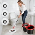 thumbnail image 6 of Spin Mop and Bucket Set with Wringer, 3 Microfiber Refills, 360° Rotating Mop for Floor Cleaning, 6 of 11