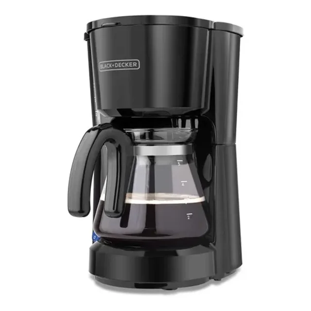 Black+Decker Cafetera de 5 Tazas con Filtro Permanente para Cocinas Pequeñas, CM0701B