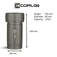 thumbnail image 3 of Corloq EDC120 Rugged Compact Waterproof Storage Tactical Belt Molle Pouch Accessory, High Strength Zytel, Gry Body, Gry Cap, 3 of 7