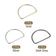 thumbnail image 3 of Semicírculo Monedero Mango Marco, 6uds 5.39 Metal Monedero Manijas Bolso Manijas Reemplazo para Bolso Fabricación Bricolaje Artesanía(Oro+Plata+Oscuro Gris), 3 of 6