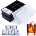 thumbnail image 1 of Large Square Ice Cube Trays - 2 Pack Silicone Tray Set With Bpa Free P, 1 of 5
