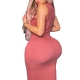thumbnail image 2 of Women Sexy Bodycon Long Dress Deep V Neck Ribbed Tank Maxi Summer Dresses, 2 of 9