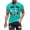 Mint Green, variant on Mens Funny Face Print Shirt Fashion Short Sleeve Casual Shirts Big and Tall Baggy Tees Lightweight Athletic Pullover Crewneck Tops