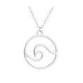 thumbnail image 2 of Minimalist Hollowed Out Wave Pendant Necklaces for Women Men Silver Choker Stainless Steel Sweater Chain Jewelry Birthday Gift, 2 of 4