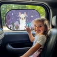 thumbnail image 3 of Yuyamidu Alpaca Car Window Shade for Baby Starry Sky Car Side Window Sun Shade Purple Auto Rear Sunshade Car Accessories Suitable for SUVs Sedans Trucks Sun UV Protection, 3 of 7