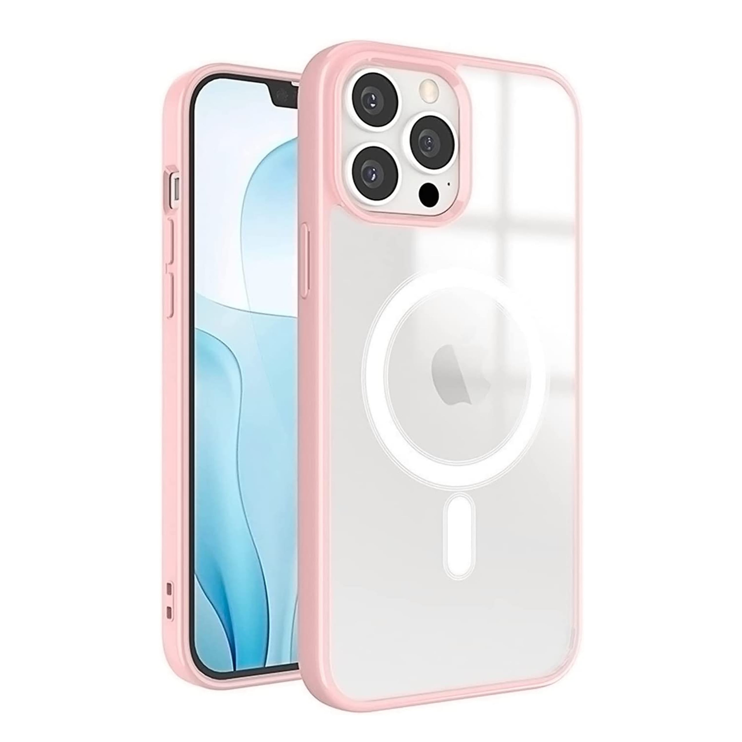For Apple iPhone 15 Pro Max (6.7") Hybrid Clear Transparent Colors Edge  Bumper with Magsafe Compatible, Slim Hard PC Phone Case Cover by Xpression  - ...