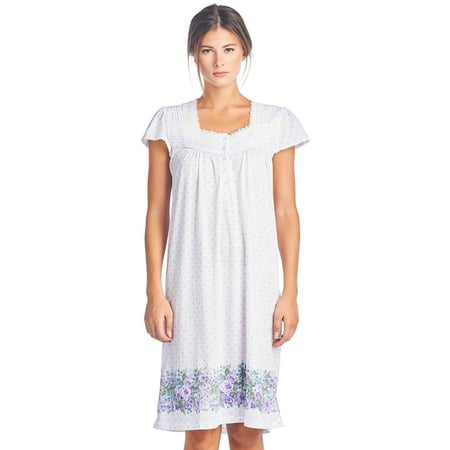 

Casual Nights Women s Cap Sleeves Floral Lace Nightgown