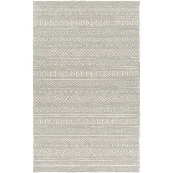 BoutiqueRugs Argenton Bohemian, Transitional Area Rug - Outdoor Safe - Light Gray, Cream - 8' x 10'