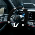thumbnail image 2 of Rhinestone Fluffy Steering Wheel Cover Comfortable Non-Slip Luxury Faux Wool, Universal Fit for 14.5-15 Inches Steering Wheels, 2 of 4