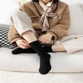 thumbnail image 4 of YITUMU 3 Pairs Women Wool Socks, Warm Wool Socks For Women, Women's Winter Thermal Socks, Womens Cozy Thick Socks, Christmas Gifts For Women Mom Wife Grandma, Size 5.5-8.5, Black, 4 of 9