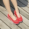 thumbnail image 4 of Women's Lace Flats Casual Penny Loafers Retro Comfortable Slip-On Fashion Boat Shoes Classic Flats shikongkuajing, 4 of 7