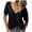 Black, variant on Tqcoqu Women's Fashion Deep V-Neck Short Sleeve Tops Solid Casual Loose Basic T Shirt,Black,Women's S-XXL