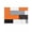 Orange Gray Black, variant on Burnt Orange Black Grey Sun Shade Sail 6.5'x10' Rectangle Outdoor Shade Canopy, Modern Irregular Geometric Abstract Porch Shades Outdoor Sun Blocking Screen, Sunshade Cloth Covers for Patio/Deck