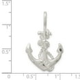 thumbnail image 4 of 925 Sterling Silver Polished Nautical Ship Mariner Anchor Charm 34x21mm Wide Pendant Necklace for Women, 4 of 4
