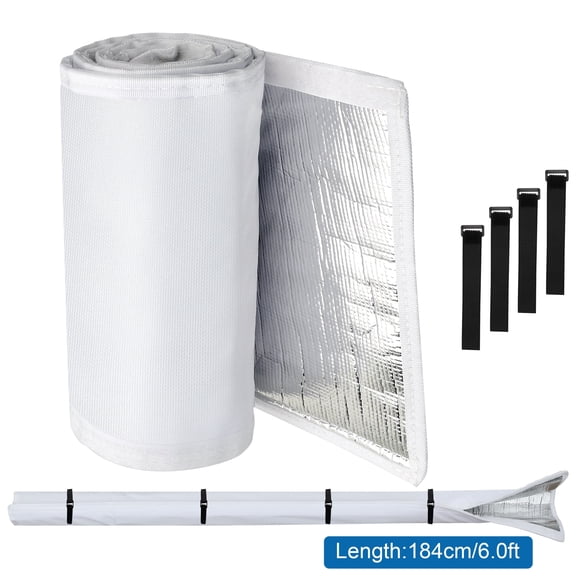3-Layer HVAC Copper Pipe Insulation Cover, 600D Oxford AC Pipe Insulation Cover for Outside, Flexible Copper Line Insulation Sleeve for Central Air Conditioning Mini Splits, 72 x 10.2"