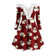 thumbnail image 1 of Vestidos de Navidad Para Mujer, Informal, Estampado Navideño, Manga Larga, Hombros Descubiertos, Vestido A La Rodilla, Minivestido de Fiesta Odeerbi ODB202912, 1 of 5
