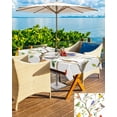 thumbnail image 5 of nqOlkjepod Spring Birds Outdoor Tablecloth with Umbrella Hole & Zipper, Watercolor Animals Tree Branch Leaves Rectangle Table Cover 60x84 Inch, Dining Waterproof Table Cloth Protector for Patio, 5 of 7