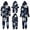 Blue_005, variant on QTSHPN Family Christmas Pajamas Matching Sets Christmas Print Hooded Loungewear Sleepwear Set Pajamas
