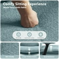 thumbnail image 6 of Criss Cross Desk Chair with Wheels and Flip Arms, Thick Padded Wide Seat Office Chair, Fabric Cross Legged Office Chair for Home Office, Mid Back Swivel Makeup Vanity Chair, 6 of 7