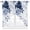 Blue, variant on Sage Green Flower Swag Curtains Valance For Kitchen Windows, Watercolor Gradient Retro Floral Wide Rod Pocket Curtain Drapes, Bathroom Cafe Living Room Light Filtering Drapery Panels, 72"W x 63"H