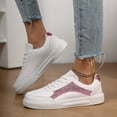 thumbnail image 2 of YLYL Sneakers for Women Men with Sequin-Embroidered Low Top Lace up Comfortable Casual Slip on Walking Shoes, 2 of 7