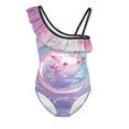 thumbnail image 4 of Uorisanigo Bathing Suits for Girls Size 3-4 Quick Dry Adjustable Strap Beach Swimwear One Piece Axolotls Pool Party Summer Vacation Bathing Suit, 4 of 7