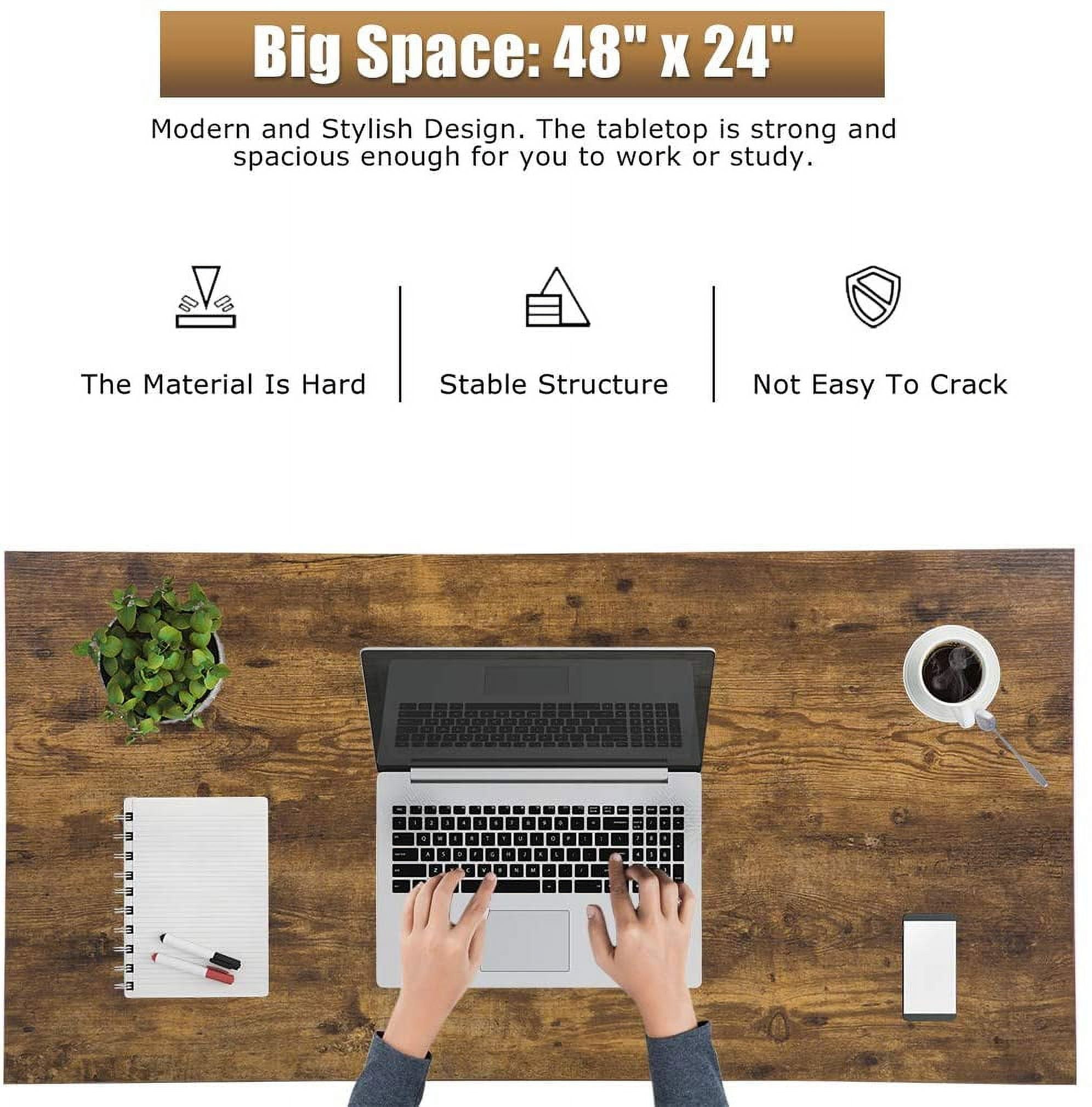 PayLessHere 47 inch Computer Desk Modern Writing Desk, Simple Study Table, Industrial Office Desk, Sturdy Laptop Table for Home Office, Vintage