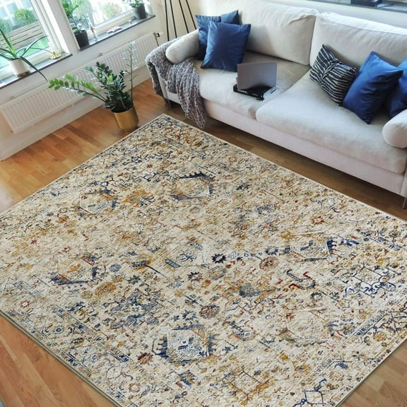 HR-Persian Rugs/Bijar Pattern/Fashion Home Modern Vintage Rugs-Faded Beige|(5' x 7')