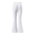 thumbnail image 4 of Oiangi Flare Leggings for Women Casual Stretch Workout Yoga Pants Elastic Waist Wide Leg Trousers White M, 4 of 4