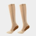 thumbnail image 1 of Clearance! Open Toe Knee High Calf Compression Socks Women & Men Firm 20-30 Mmhg Graduated Support For Varicose Veins Edema Flight Socks, 1 of 5