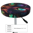 thumbnail image 4 of Zufioo Futuristic Cat Warrior Print Round Bar Chair Cushion Cover, Elastic Round Stool Protector, Dustproof and Non-slip Bar Kitchen Restaurant Chair Mat-12 inch, 4 of 7