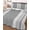 Gray, White, Charcoal, variant on Quilts Queen Size Bedding Set, Vintage Pale Yellow Striped Reversible Summer Quilt 3 Pieces, Farmhouse Modern Stripes Boho Lightweight Bedspreads Coverlets with 2 Pillow Shams for All Seasons