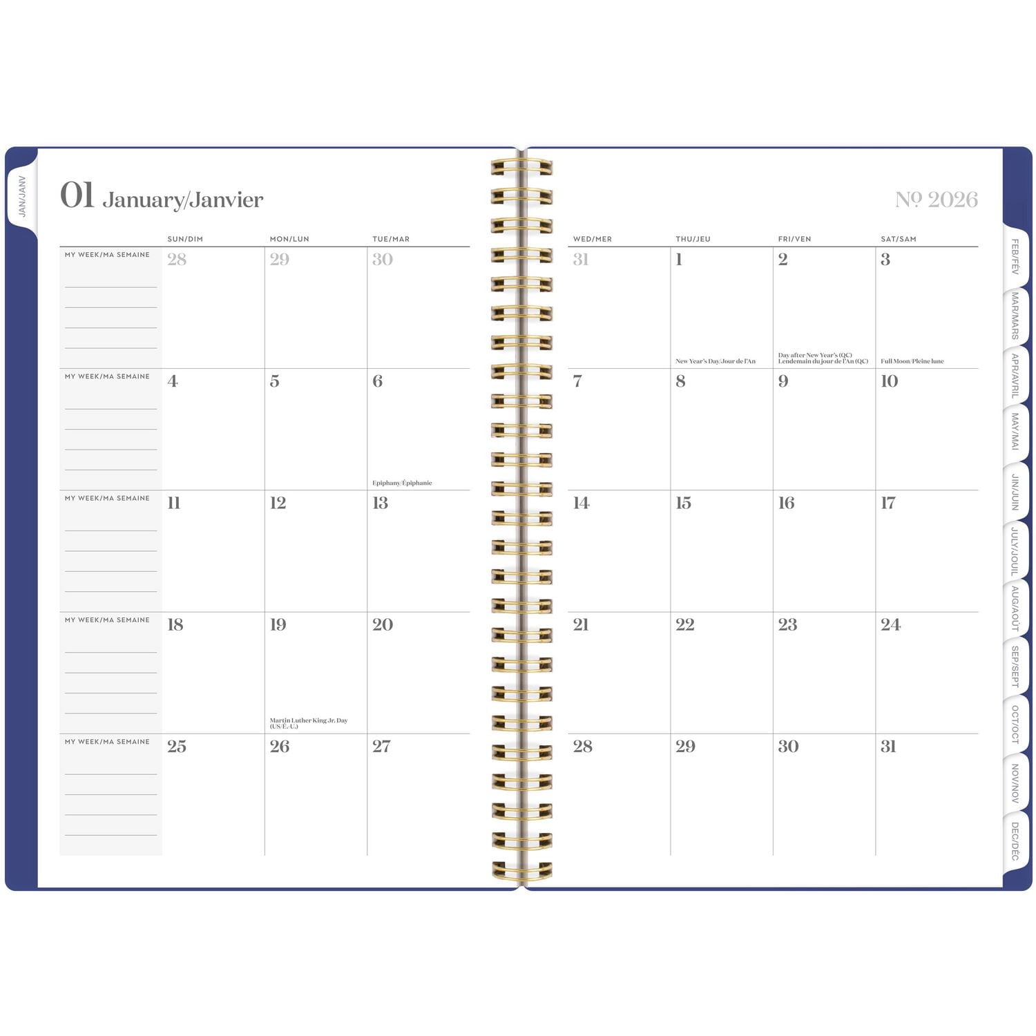 2026 Cambridge Workstyle Classic Navy Small Weekly Planner