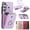Purple, variant on For Samsung Galaxy S25 Case Wallet with Card Holder, 360°Rotation Finger Ring Holder Kickstand, RFID Blocking Protective Shockproof Cover